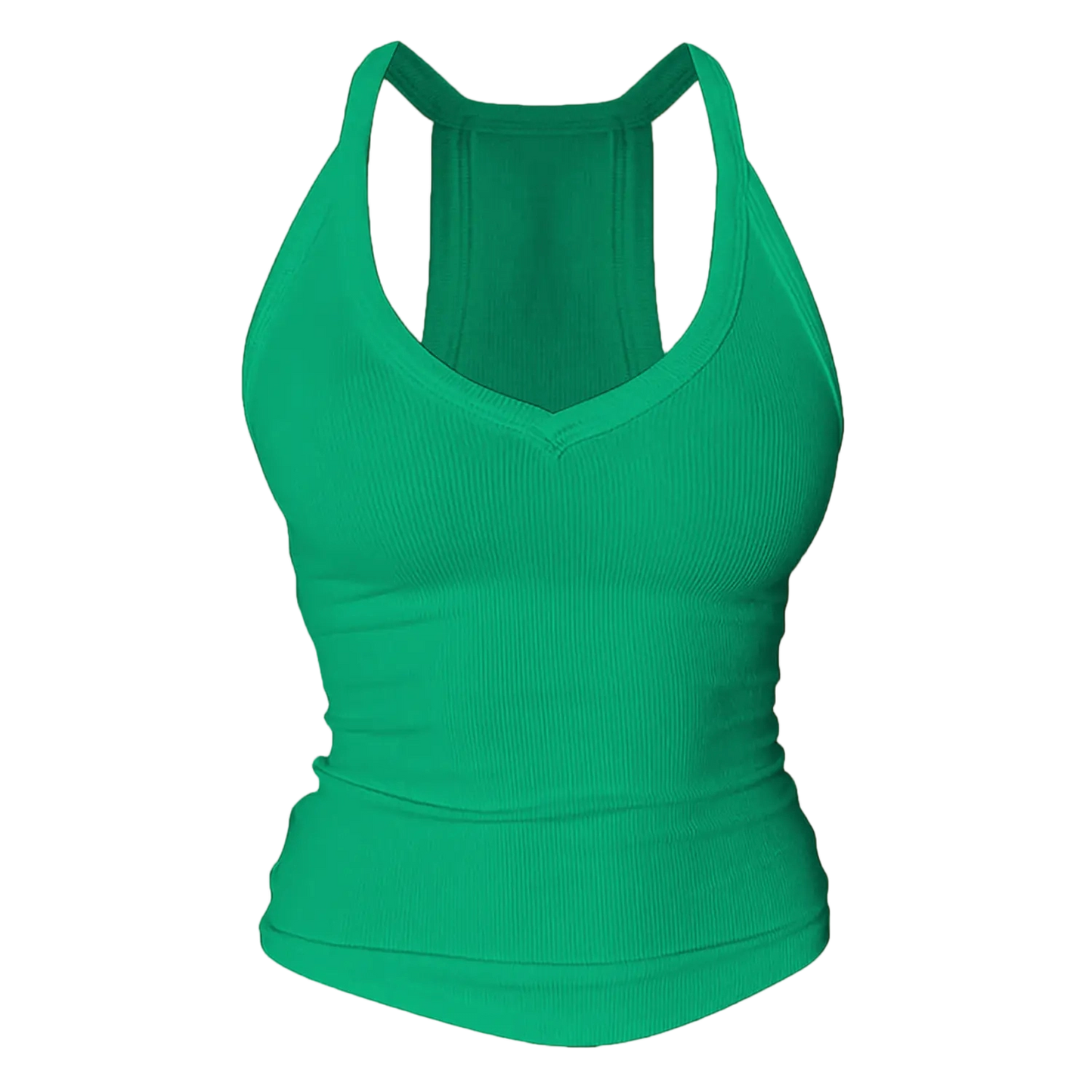 Built-in bust support, sleeveless backless slim-fit basic tank top