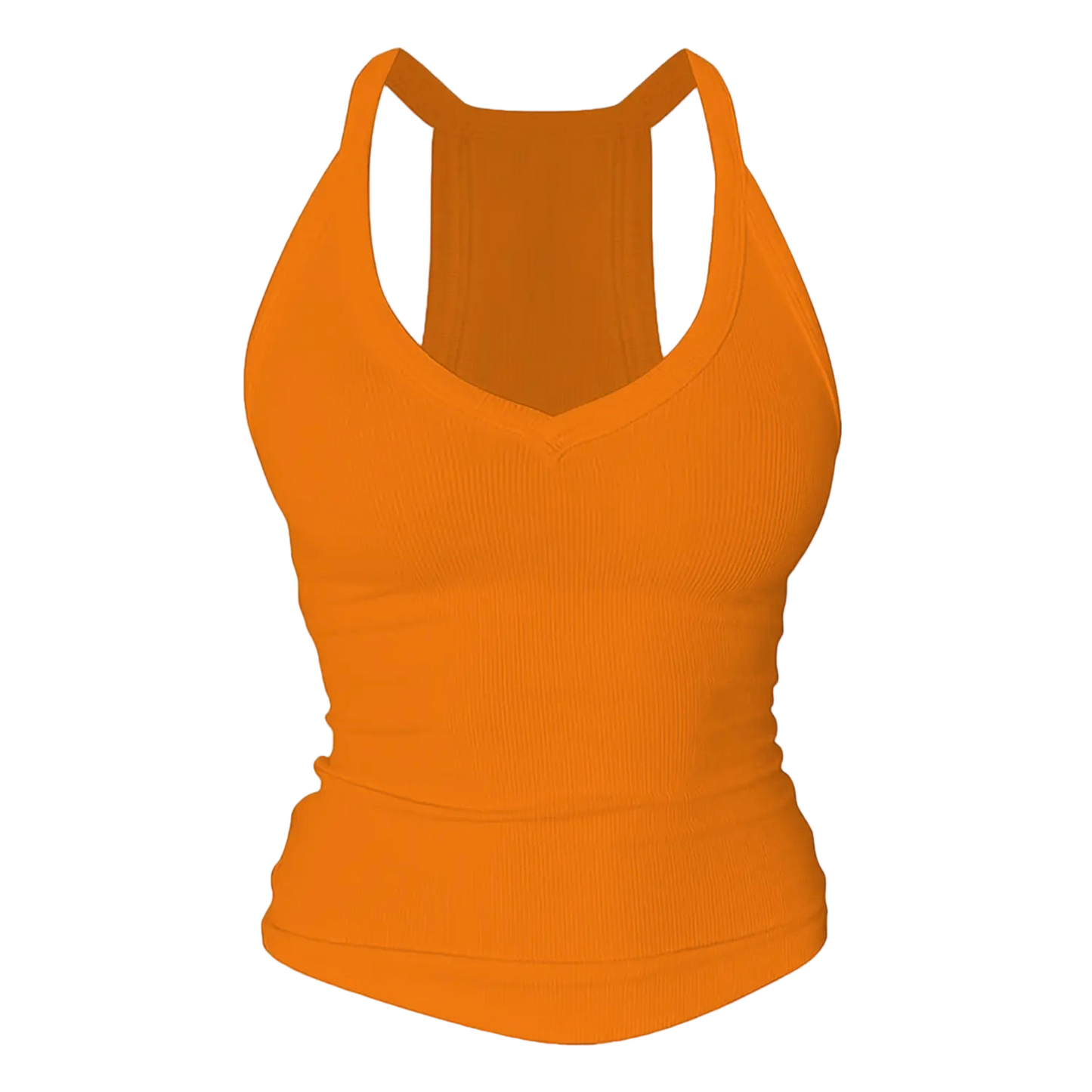 Built-in bust support, sleeveless backless slim-fit basic tank top